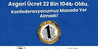 2025 Yılında Asgari Ücret 22 Bin 104 Lira Oldu !!