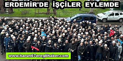 ERDEMİR'DE İŞÇİLER EYLEMDE