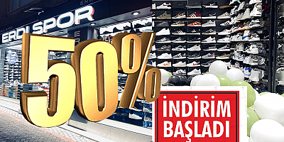 ERDİ SPOR'DA %50 İNDİRİM !!