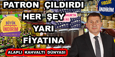 PATRON ÇILDIRDI - HER ŞEY YARI FİYATINA !!